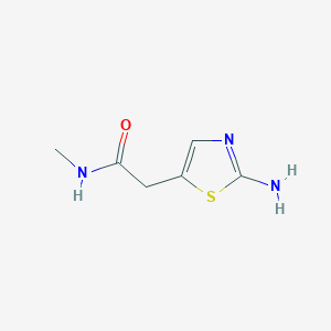 molecular formula C6H9N3OS B1519705 2-(2-Amino-1,3-thiazol-5-YL)-N-methylacetamide CAS No. 1172707-63-9
