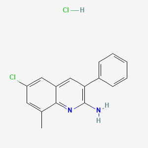 2-Amino-6-chloro-8-methyl-3-phenylquinoline hydrochloride