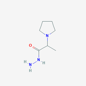 molecular formula C7H15N3O B1519718 2-(Pyrrolidin-1-yl)propanehydrazide CAS No. 1087614-09-2