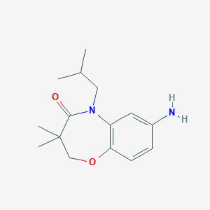 7-amino-5-isobutyl-3,3-dimethyl-2,3-dihydro-1,5-benzoxazepin-4(5H)-one