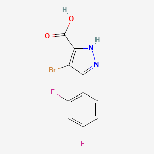 molecular formula C10H5BrF2N2O2 B1519727 4-bromo-3-(2,4-difluorophenyl)-1H-pyrazole-5-carboxylic acid CAS No. 1319131-99-1