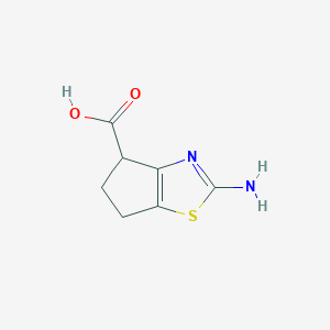 molecular formula C7H8N2O2S B1519729 2-Amino-5,6-dihydro-4H-cyclopenta[d][1,3]thiazole-4-carboxylic acid CAS No. 1105191-92-1