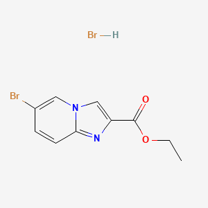 molecular formula C10H10Br2N2O2 B1519730 6-溴咪唑并[1,2-a]吡啶-2-甲酸乙酯氢溴酸盐 CAS No. 1177092-98-6