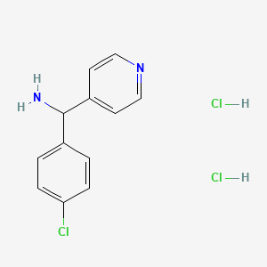 molecular formula C12H13Cl3N2 B1519735 [(4-Chlorophenyl)(4-pyridinyl)methyl]amine dihydrochloride CAS No. 1185689-68-2