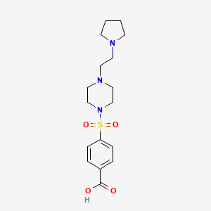 molecular formula C17H25N3O4S B1519737 4-{4-[2-(吡咯烷-1-基)乙基]哌嗪-1-磺酰基}苯甲酸 CAS No. 1203428-11-8