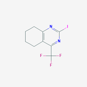 molecular formula C9H8F3IN2 B15197409 5,6,7,8-Tetrahydro-2-iodo-4-(trifluoromethyl)quinazoline 