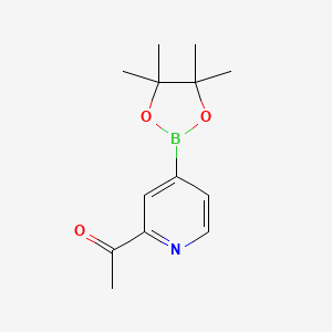 molecular formula C13H18BNO3 B1519741 1-(4-(4,4,5,5-Tetramethyl-1,3,2-dioxaborolan-2-yl)pyridin-2-yl)ethanone CAS No. 741709-58-0