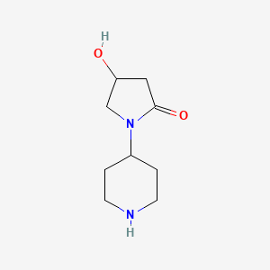 molecular formula C9H16N2O2 B1519743 4-Hydroxy-1-piperidin-4-YL-pyrrolidin-2-one CAS No. 941672-66-8