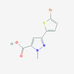 molecular formula C9H7BrN2O2S B1519749 5-(5-Bromothiophen-2-yl)-2-methylpyrazole-3-carboxylic acid CAS No. 1204297-49-3