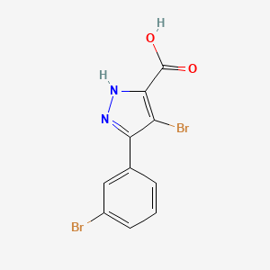 molecular formula C10H6Br2N2O2 B1519750 4-bromo-3-(3-bromophenyl)-1H-pyrazole-5-carboxylic acid CAS No. 1350454-01-1