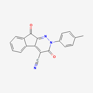 molecular formula C19H11N3O2 B15197517 2-(4-Methylphenyl)-3,9-dioxo-3,9-dihydro-2H-indeno(2,1-c)pyridazine-4-carbonitrile CAS No. 62681-23-6