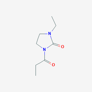 molecular formula C8H14N2O2 B15197518 1-Ethyl-3-propionylimidazolidin-2-one 