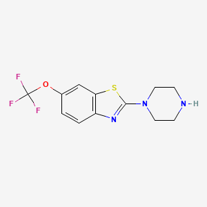 molecular formula C12H12F3N3OS B1519752 2-Piperazin-1-yl-6-(trifluoromethoxy)-1,3-benzothiazole CAS No. 1204296-79-6