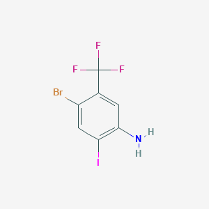molecular formula C7H4BrF3IN B1519753 4-Bromo-2-iodo-5-(trifluoromethyl)aniline CAS No. 868692-81-3