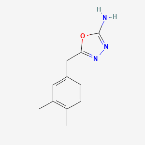 molecular formula C11H13N3O B1519764 5-(3,4-Dimethylbenzyl)-1,3,4-oxadiazol-2-amine CAS No. 1177283-43-0
