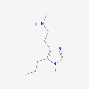 molecular formula C9H17N3 B15197670 N-Methyl-2-(4-propyl-1H-imidazol-5-yl)ethanamine 
