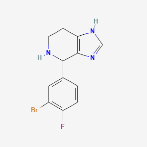 molecular formula C12H11BrFN3 B1519768 4-(3-bromo-4-fluorophenyl)-4,5,6,7-tetrahydro-3H-imidazo[4,5-c]pyridine CAS No. 1189749-66-3