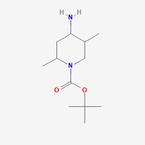 molecular formula C12H24N2O2 B15197726 tert-Butyl 4-amino-2,5-dimethylpiperidine-1-carboxylate 