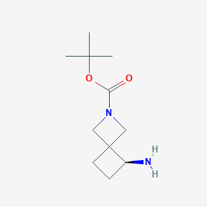 molecular formula C11H20N2O2 B15197745 tert-Butyl (S)-5-amino-2-azaspiro[3.3]heptane-2-carboxylate 