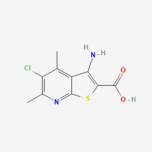 3-Amino-5-chloro-4,6-dimethylthieno[2,3-b]pyridine-2-carboxylic acid