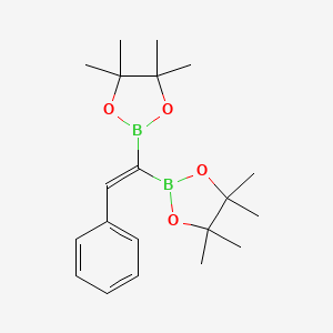 molecular formula C20H30B2O4 B15197780 2,2'-(2-Phenylethene-1,1-diyl)bis(4,4,5,5-tetramethyl-1,3,2-dioxaborolane) 