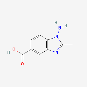 molecular formula C9H9N3O2 B15197798 1-Amino-2-methyl-1H-benzo[d]imidazole-5-carboxylic acid CAS No. 775250-03-8