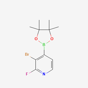3-Bromo-2-fluoro-4-(4,4,5,5-tetramethyl-1,3,2-dioxaborolan-2-YL)pyridine