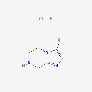 molecular formula C6H9BrClN3 B1519790 3-Bromo-5,6,7,8-tetrahydroimidazo[1,2-a]pyrazine hydrochloride CAS No. 1187830-45-0