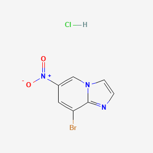 molecular formula C7H5BrClN3O2 B1519799 8-Bromo-6-nitroimidazo[1,2-a]pyridine hydrochloride CAS No. 957120-43-3