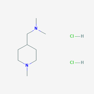 molecular formula C9H22Cl2N2 B1519800 4-[(Dimethylamino)methyl]-1-methylpiperidine dihydrochloride CAS No. 1170171-39-7