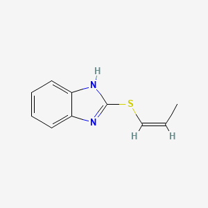 molecular formula C10H10N2S B15198007 (Z)-2-(Prop-1-en-1-ylthio)-1H-benzo[d]imidazole 