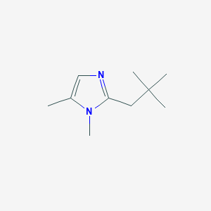molecular formula C10H18N2 B15198015 1,5-Dimethyl-2-neopentyl-1H-imidazole 