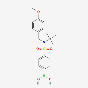 molecular formula C18H24BNO5S B1519804 4-[N-t-Butyl-N-(4-methoxybenzyl)sulfamoyl]phenylboronic acid CAS No. 957060-86-5