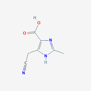molecular formula C7H7N3O2 B15198109 5-(cyanomethyl)-2-methyl-1H-imidazole-4-carboxylic acid CAS No. 857812-37-4