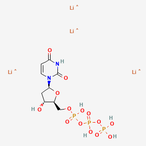 molecular formula C9H15Li4N2O14P3 B15198168 CID 123134413 