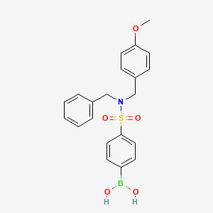 molecular formula C21H22BNO5S B1519818 (4-(N-Benzyl-N-(4-methoxybenzyl)sulfamoyl)phenyl)boronic acid CAS No. 913835-95-7