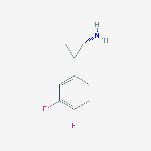 molecular formula C9H9F2N B15198182 (1S)-2-(3,4-difluorophenyl)cyclopropan-1-amine 