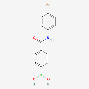 molecular formula C13H11BBrNO3 B1519824 (4-((4-Bromophenyl)carbamoyl)phenyl)boronic acid CAS No. 874287-99-7