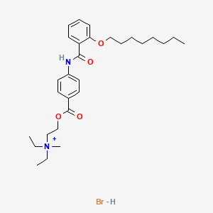 molecular formula C29H44BrN2O4+ B15198254 Diethyl-methyl-[2-[4-[(2-octoxybenzoyl)amino]benzoyl]oxyethyl]azanium;hydrobromide 
