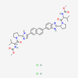 molecular formula C42H52Cl2N8O6 B15198271 Ravidasvir hydrochloride (PPI-668) 