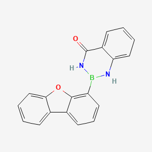 molecular formula C19H13BN2O2 B15198307 2-(Dibenzo[b,d]furan-4-yl)-2,3-dihydrobenzo[d][1,3,2]diazaborinin-4(1H)-one 