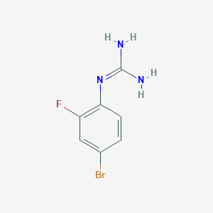molecular formula C7H7BrFN3 B1519831 1-(4-Bromo-2-fluorophenyl)guanidine CAS No. 1177290-50-4