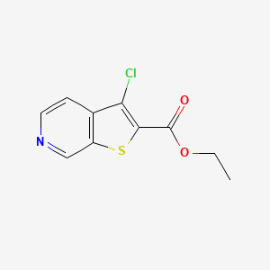 molecular formula C10H8ClNO2S B15198330 Ethyl 3-chlorothieno[2,3-c]pyridine-2-carboxylate 