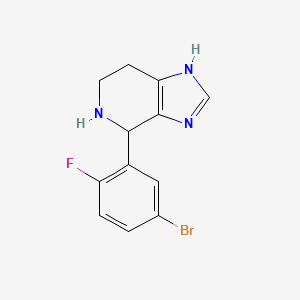 molecular formula C12H11BrFN3 B1519839 4-(5-bromo-2-fluorophenyl)-4,5,6,7-tetrahydro-3H-imidazo[4,5-c]pyridine CAS No. 1189749-35-6