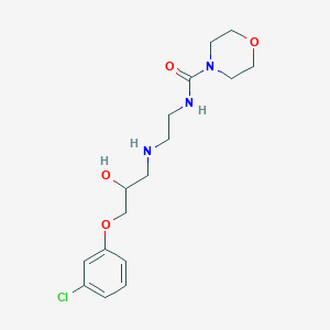 molecular formula C16H24ClN3O4 B15198399 N-(2-((3-(3-Chlorophenoxy)-2-hydroxypropyl)amino)ethyl)morpholine-4-carboxamide 