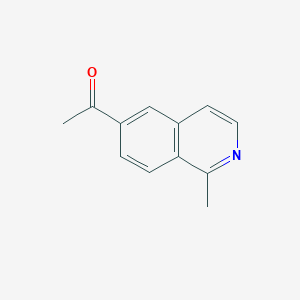 molecular formula C12H11NO B15198411 1-(1-Methylisoquinolin-6-yl)ethan-1-one 
