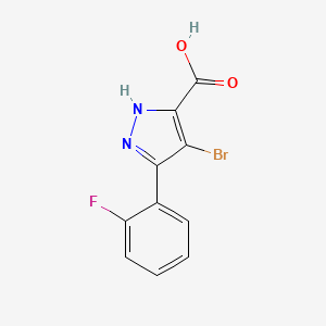 4-bromo-3-(2-fluorophenyl)-1H-pyrazole-5-carboxylic acid