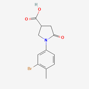 molecular formula C12H12BrNO3 B1519844 1-(3-Bromo-4-methylphenyl)-5-oxopyrrolidine-3-carboxylic acid CAS No. 898723-50-7