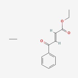 molecular formula C14H18O3 B15198510 ethane;ethyl (E)-4-oxo-4-phenylbut-2-enoate 