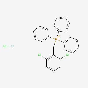 molecular formula C25H21Cl3P+ B15198515 (2,6-Dichlorophenyl)methyl-triphenylphosphanium;hydrochloride 